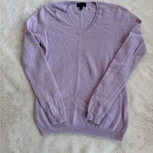 100% Cashmere- Charter Club Lilac V-Neck Sweater
